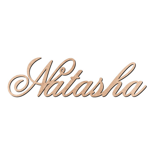 Recorte Natasha Old Script / MDF 3mm