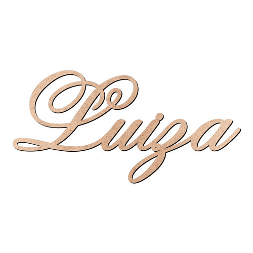 Recorte Luiza Old Script / MDF 3mm