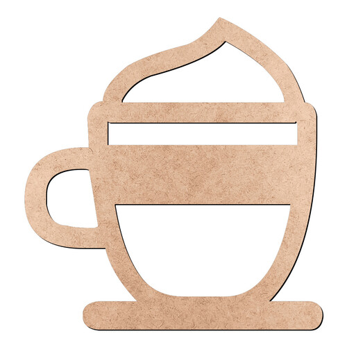 Recorte Xícara Café Chantilly / MDF 3mm