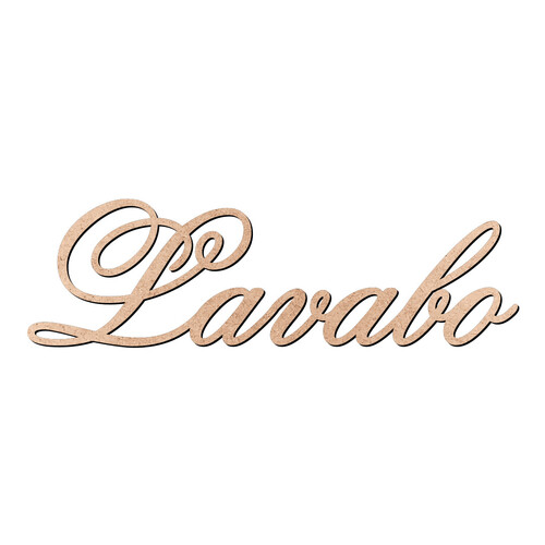 Recorte Lavabo Old Script / MDF 3mm