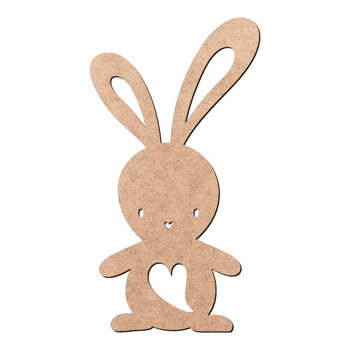 Recorte Coelho Coração / MDF 3mm
