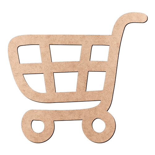 Recorte Carrinho Supermercado / MDF 3mm
