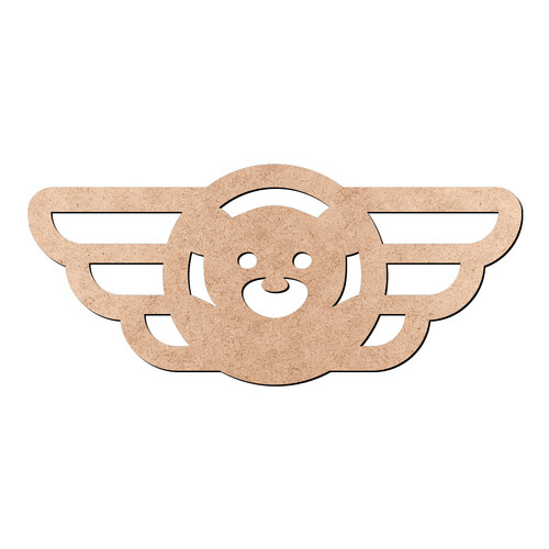 Recorte Símbolo Urso Aviador / MDF 3mm