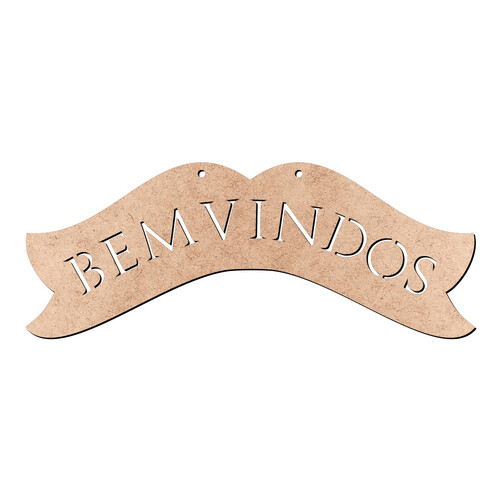 Recorte Placa Bem Vindos Furos / MDF 3mm