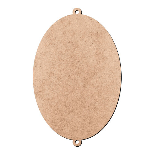Recorte Placa Oval Dois Furos / MDF 3mm