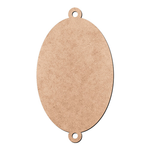 Recorte Placa Oval Dois Furos / MDF 3mm