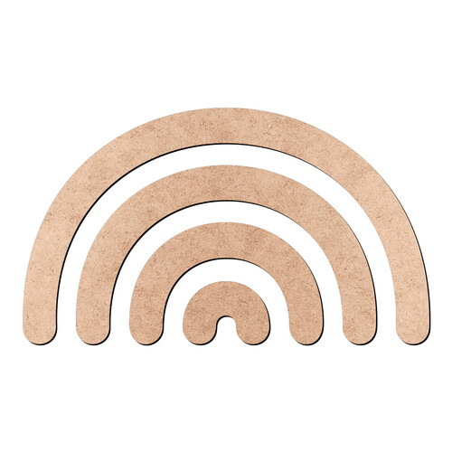 Recorte Arco-íris 4 Partes / MDF 3mm