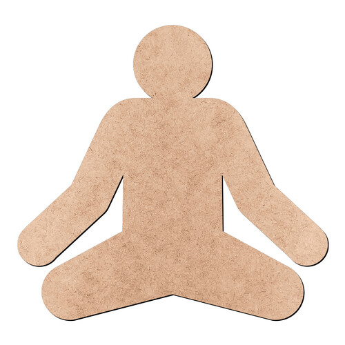 Recorte Boneco Meditando / MDF 3mm