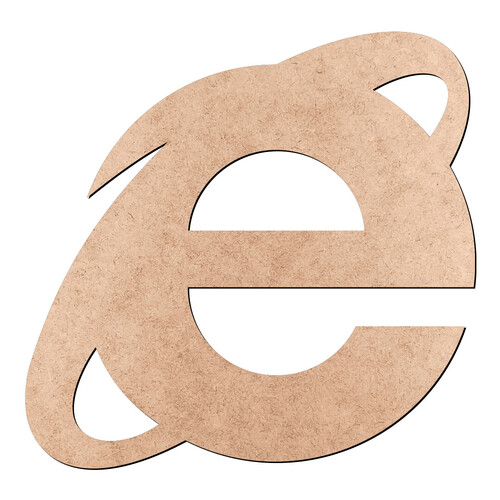 Recorte Internet Explorer / MDF 3mm