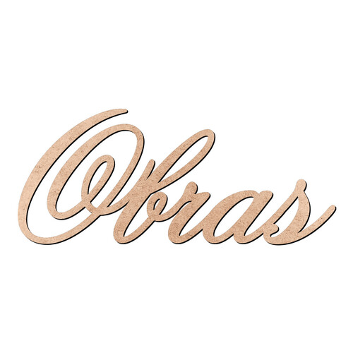 Recorte Obras Old Script / MDF 3mm