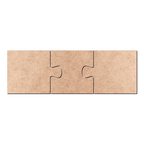 Recorte Quebra Cabeça 3 Peças / MDF 3mm
