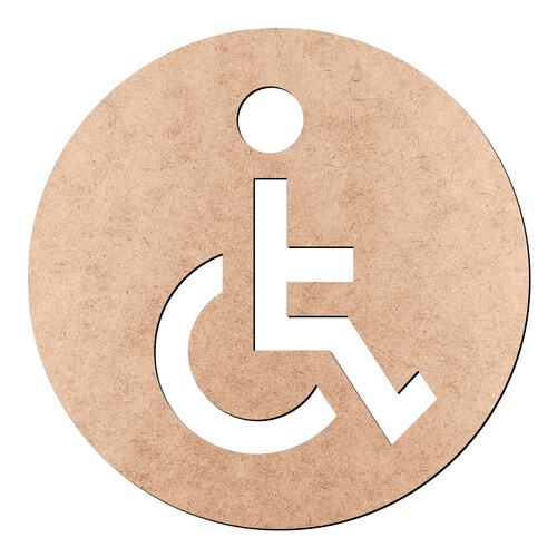 Recorte Placa PcD Redonda / MDF 3mm