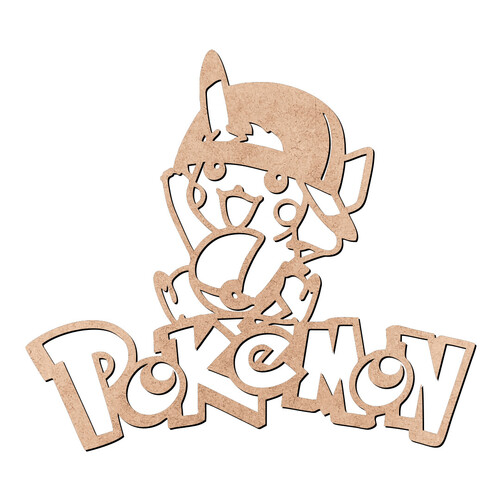 Recorte Pikachu Pokémon / MDF 3mm