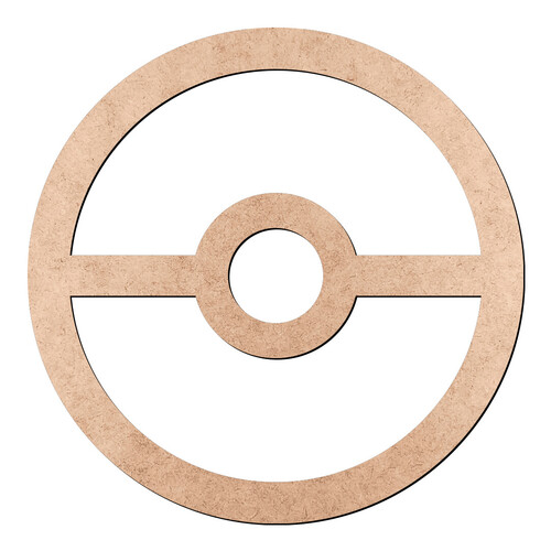 Recorte Pokébola / MDF 3mm
