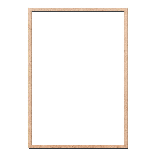 Recorte Moldura Ret 42 x 29,7 cm Borda 1 cm / MDF 3mm