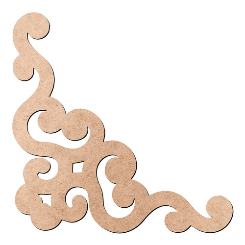 Recorte Cantoneira Arabesco / MDF 3mm