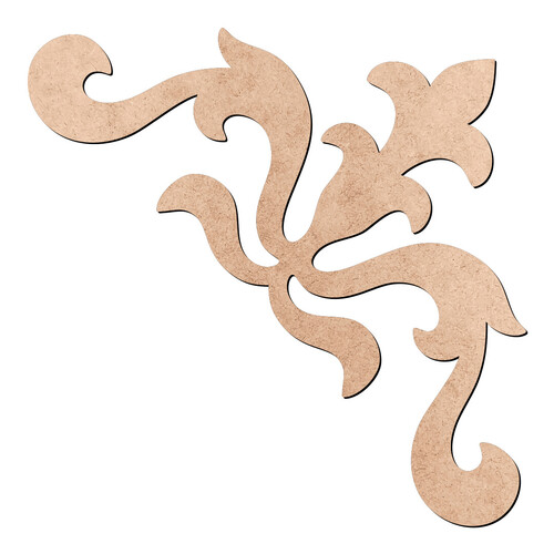 Recorte Cantoneira Arabesco / MDF 3mm