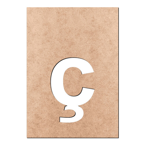 Recorte Letra ç Arial Stencil Min / MDF 3mm
