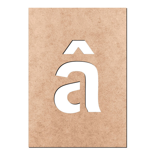 Recorte Letra â Arial Stencil Min / MDF 3mm
