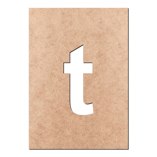 Recorte Letra t Arial Stencil Min / MDF 3mm