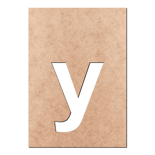 Recorte Letra y Arial Stencil Min / MDF 3mm