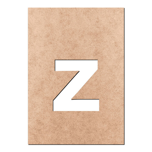 Recorte Letra z Arial Stencil Min / MDF 3mm