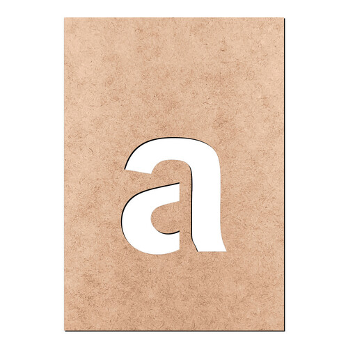 Recorte Letra a Arial Stencil Min / MDF 3mm