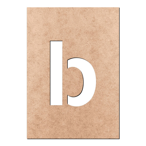 Recorte Letra b Arial Stencil Min / MDF 3mm