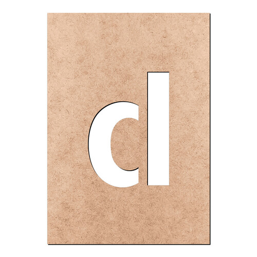 Recorte Letra d Arial Stencil Min / MDF 3mm