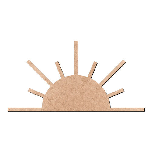 Recorte Sol Metade / MDF 3mm