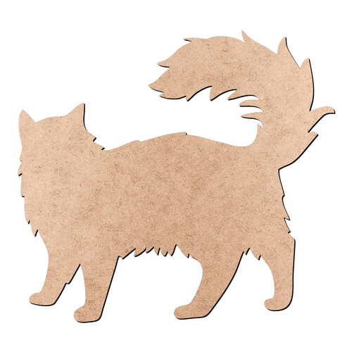 Recorte Gato Peludo / MDF 3mm