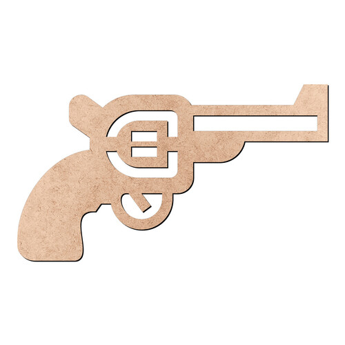 Recorte Revolver Decorativo / MDF 3mm