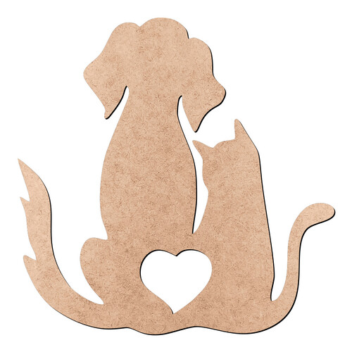 Recorte Gato Cachorro / MDF 3mm