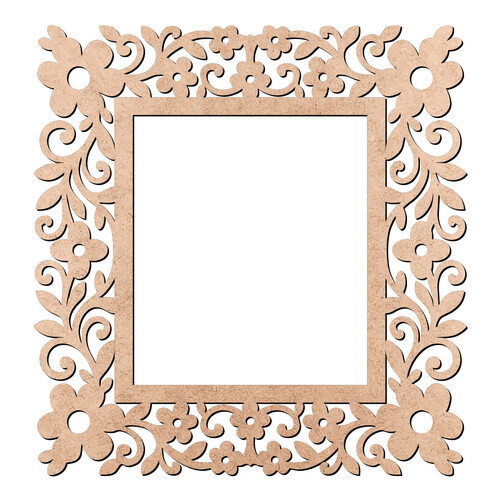Recorte Moldura Floral / MDF 3mm