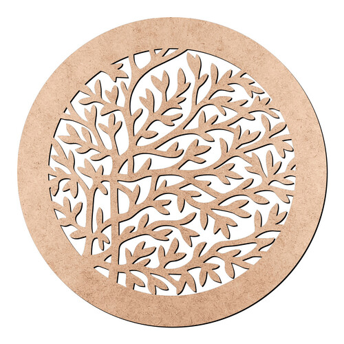 Recorte Mandala Galhos / MDF 3mm