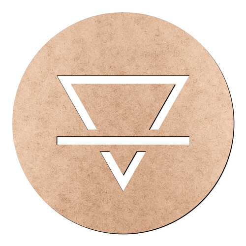 Recorte Círculo Símbolo Terra / MDF 3mm