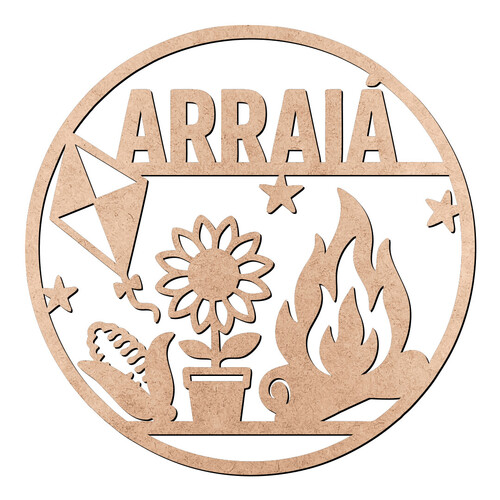 Recorte Placa Arraiá / MDF 3mm