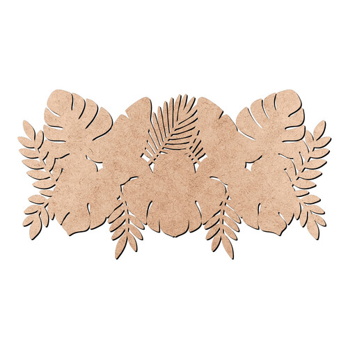 Recorte Composição Folhas Fundo  / MDF 3mm