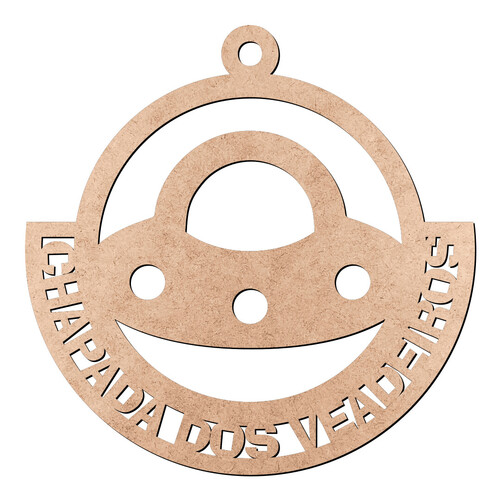 Recorte Chaveiro Disco Voador / MDF 3mm