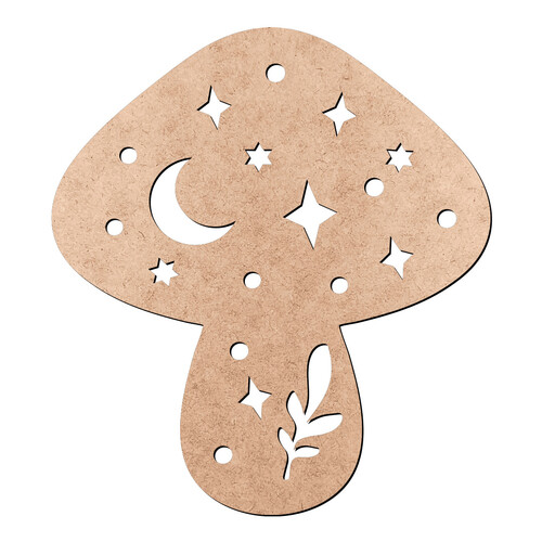 Recorte Cogumelo Estrelas Lua / MDF 3mm
