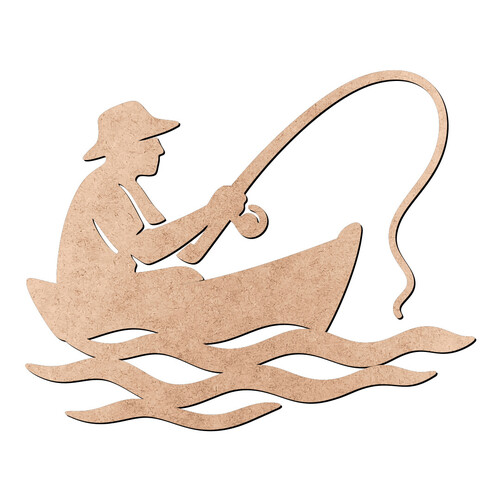 Recorte Pescador / MDF 3mm
