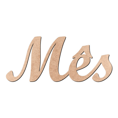 Recorte Mês Script Mt Std / MDF 3mm