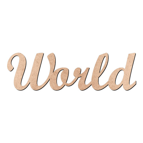 Recorte World Script Mt Std / MDF 3mm