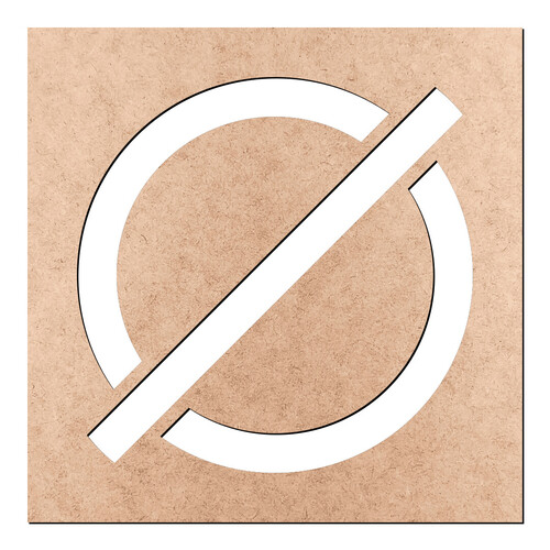 Recorte Sinal Proibido Stencil / MDF 3mm