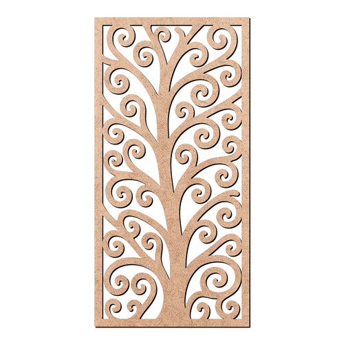 Recorte Quadro Árvore Arabesco / MDF 3mm