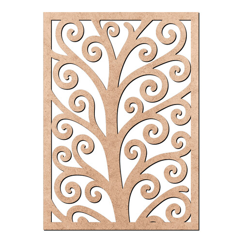 Recorte Quadro Árvore Arabesco / MDF 3mm
