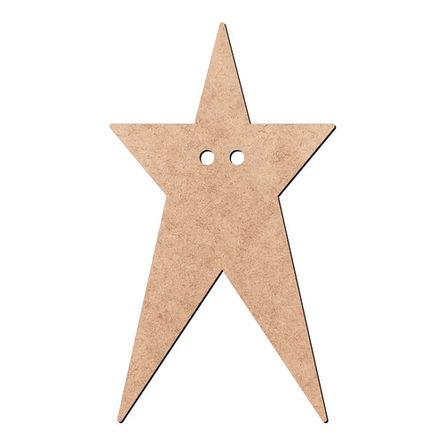 Recorte Estrela Dois Furos / MDF 3mm