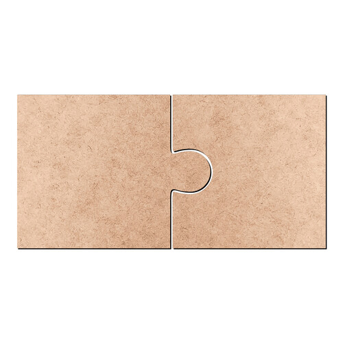 Recorte Quebra Cabeça Duas Peças / MDF 3mm