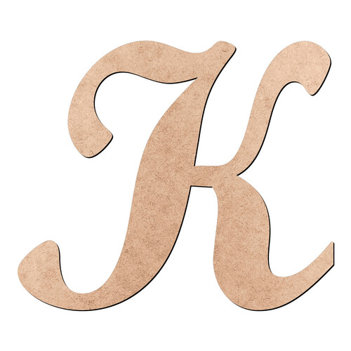 Recorte Letra K Script Mt Std / MDF 3mm