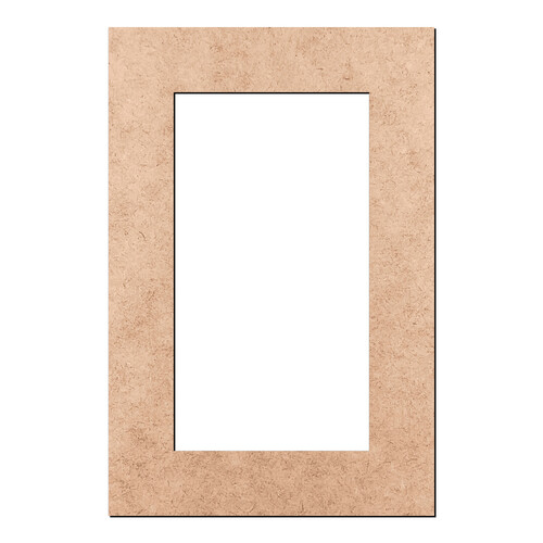 Recorte Moldura Ret 22,5 x 15 cm Borda 3 cm / MDF 3mm